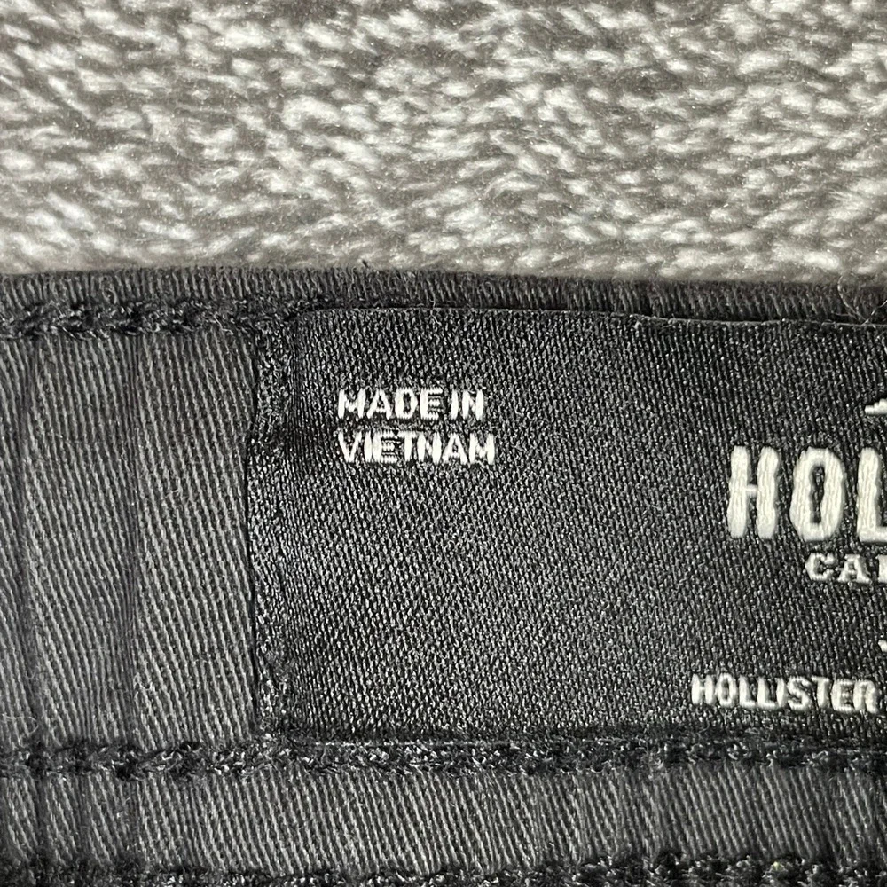 Hollister Advanced Stretch Joggers Mens Large Black Drawstring Tapered Pants
